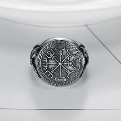 Stainless Steel Totem Ring, Double Axe Men's Titanium Steel Ring