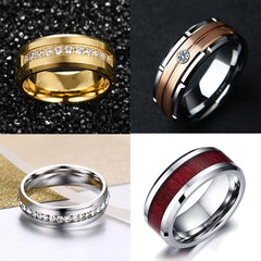 Men's ring jewelry 2 pieces