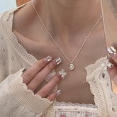 Pearl versatile necklace women's non-fading collarbone chain jewelry