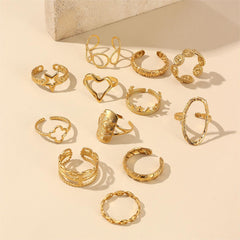 Wholesale Jewelry Retro Devil's Eye Star Heart Shape 304 Stainless Steel Open Rings