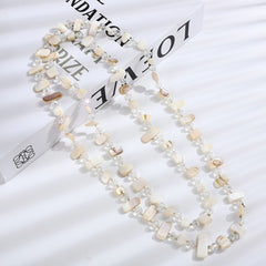 Bohemian Double Sweater Chain Handmade Shell Beaded Long Necklace