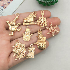 21 Models Per Model 1, 21/Pack 12 * 23mm 17*14mm 8*19mm Zinc alloy Christmas Tree Santa Claus Snowflake Pendant Jewelry Accessories