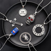 Titanium steel sweater chain men's necklace