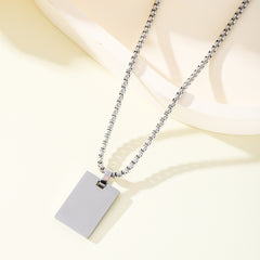 Rectangle pendant square pearl square necklace 15 * 22mm