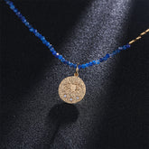 Collar de perlas y piedras preciosas naturales para mujer, colgante de plata de ley con ojo de demonio, cadena para clavícula.