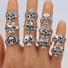 Skull Ghost Head Ring Men's Jewelry