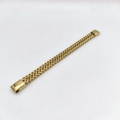 Pulsera de acero inoxidable con doble cadena de titanio para hombre