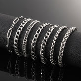 Stainless Steel Bracelet Men's Cuban Bracelet Women's Titanium Steel Bracelet