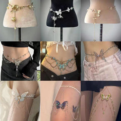 Butterfly tassel, a two-style wearing necklace waist chain or body chain (Minimum purchase of 3 pieces)