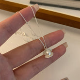 S925 Sterling Silver Shell Pearl Necklace Women