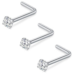 Straight Nose Nail L Nose Nail Stainless Steel Piercing Nose Accessories Men's and Women's Nose Nail Accessories (100/p)