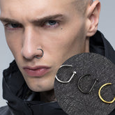 Stainless steel false perforated nose ring