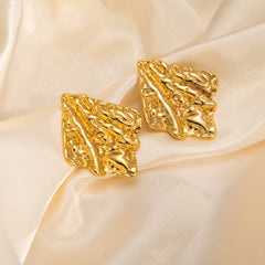 1 Pair Classic Style Geometric Oval Heart Shape Plating 304 Stainless Steel Ear Studs