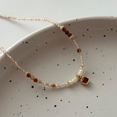 Accesorios para collar de cuentas de piedra natural y perla Accesorios para collar de clavícula