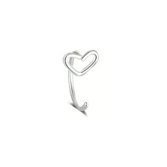 Anillo de nariz Love, piercing para la nariz de acero de titanio, joyería anti-perforación, antialérgico.