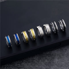 Clips de oreja punk, pendientes de botón, acero inoxidable, titanio, acero sin perforaciones en las orejas