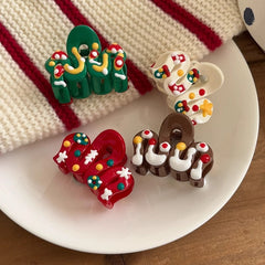 Christmas Painted Wave Trumpet Grab Clip