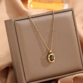 18K Gold Plated Pearl Rice Bead Necklace Clavicle Chain Women
