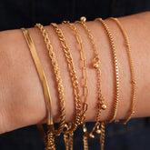 Geometric 316L Stainless Steel 18K Gold Plated Bracelets