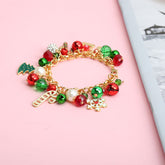 Christmas jewelry pearl bell snowflake bracelet (Minimum purchase 3 pcs)
