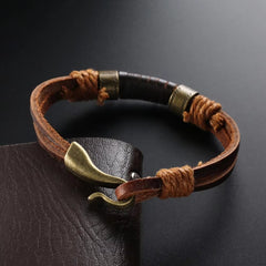 Men's Bracelet Leather Weave Hand Rope Vintage Bracelet Accessories Cow Leather Bracelet