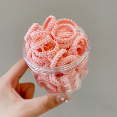 Children's rubber band, colored canned lace rubber band, girls' high elastic hair tie