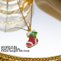 Santa Claus Elk Snowman Bells Versatile Necklace (Minimum purchase 2 pcs)