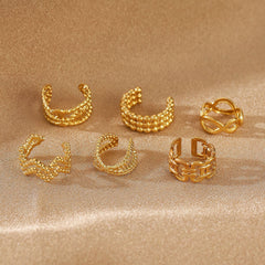 1 pieza de aretes de acero inoxidable 304 con revestimiento geométrico estilo IG de estilo simple