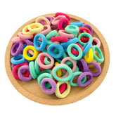 Children's rubber band candy-colored thumb hair band 2 pc/unit