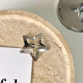 y2k millennial style bright silver pentagram girl side bangs clip girl versatile hairpin star hairpin headdress