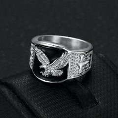 HIPHOP Jewelry Stainless Steel Eagle Ring Men's Ring