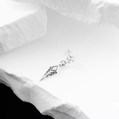 Rhombus pattern stud earrings men