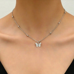 Alloy back chain necklace bow pendant, body chain and long necklace jewelry