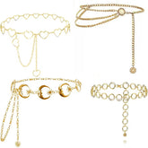 Fashion love waist chain set, retro metal moon star pendant body chain (Minimum purchase of 2 pcs)