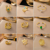 Wholesale Jewelry Sweet Bow Knot Titanium Steel Plating Rings