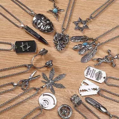 Titanium steel necklace men's collarbone chain Cuban pendant neck chain accessories