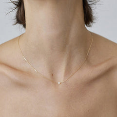 Natural freshwater pearl necklace handmade fine collarbone chain