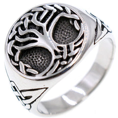 Men's Punk Titanium Steel Ring, Stainless Steel Ring