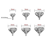 F136 titanium round bottom inlaid zircon earbone stud lip stud nose stud earring