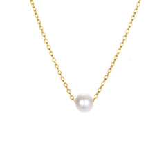 18K Gold Natural Seawater Pearl Necklace