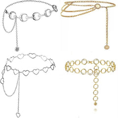Fashion love waist chain set, retro metal moon star pendant body chain (Minimum purchase of 2 pcs)