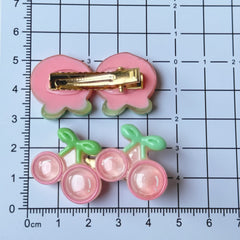 Cream Ice Through Stroke Fruit Hairpin Peach Watermelon Strawberry Cherry Hairpin Children's Bangs Side Clip Hair Accessories