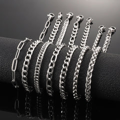 Stainless Steel Bracelet Men's Cuban Bracelet Women's Titanium Steel Bracelet