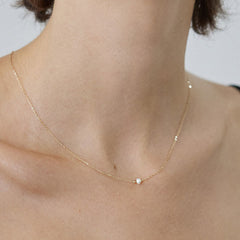 Natural freshwater pearl necklace handmade fine collarbone chain