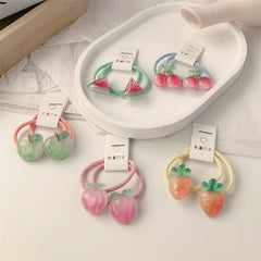 Children's carrot headband cute fruit headgear baby tied hair rubber band cherry hair rope hair band