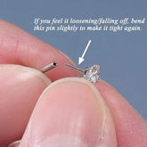 Stainless steel four-claw zircon puncture lip stud nose stud earrings