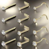 316L stainless steel zircon nose stud female 100 pieces