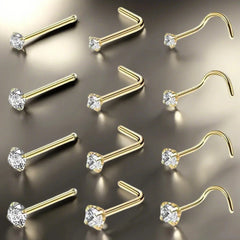 316L stainless steel zircon nose stud female 100 pieces