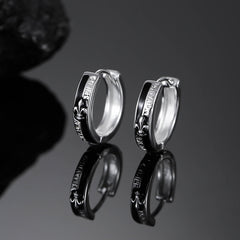 Chivalry Earrings Men's Studs Cross Ear Buckles