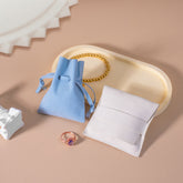 Bolsas de embalaje para joyería de fibra superfina de color sólido de estilo simple